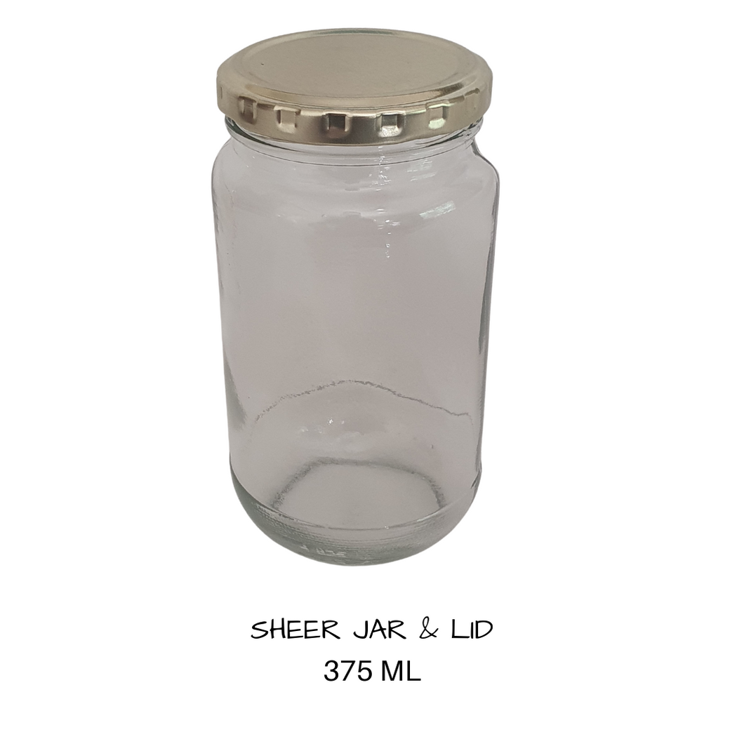 Glass Sheer Jar 375 mls