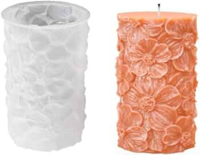 SH Silicone Candle Mold - Flower Pillar 06