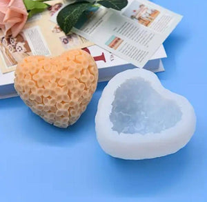 SH Silicone Candle Mold - Heart And Flower