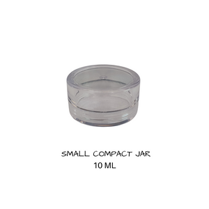 Glass Flat Base Jar 10 mls White Lid
