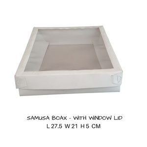 Box- Sue Samoosa box 27.5cm x 21 cm x 5cm (Out The Box) LOCAL