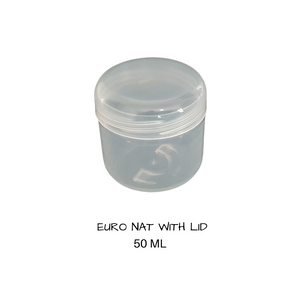 Plastic Cosmetic Natural Euro Jar 50 mls
