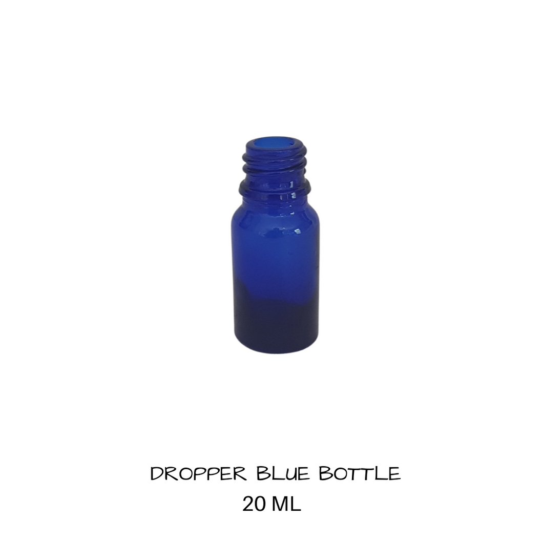 Glass Dropper Bottle Blue 20 mls