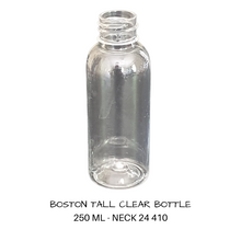 Plastic Boston Tall Bottle 250 mls