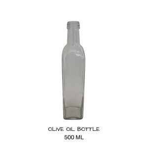 Glass Olive Oil  Bottle clear- 500mls