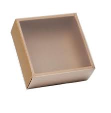 Kraft Square Box With PVC lid